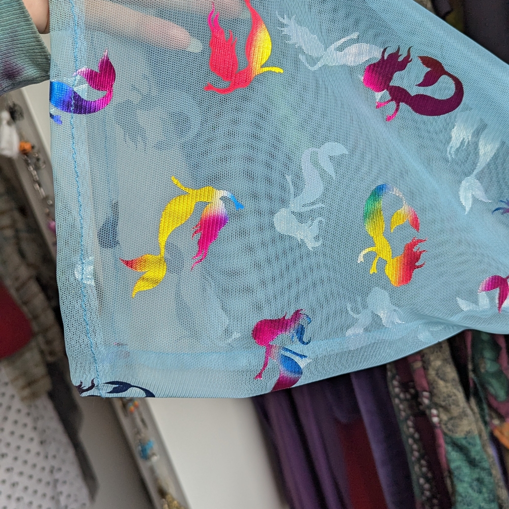 Sheer Robe Mermaid Rainbow Handmade - Picture 3 of 7